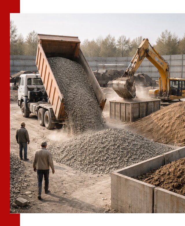 Доставка нерудных материалов с погрузкой и разгрузкой в Смоленске