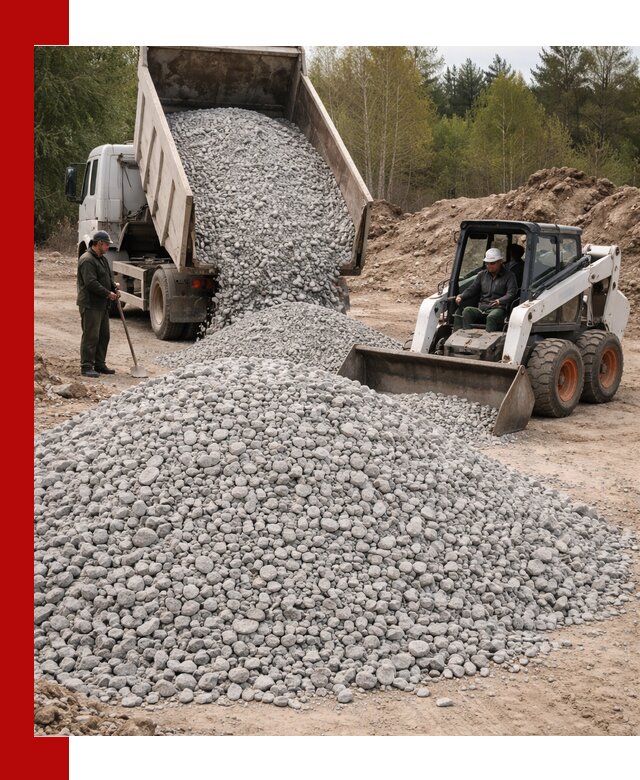 Доставка доломитового щебня в Смоленске напрямую от карьера