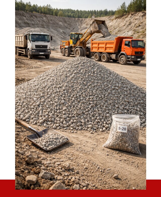 Доломитовый щебень фр. 5-20 в Смоленске от 4307 р. | ПРОНЕРУДСмл