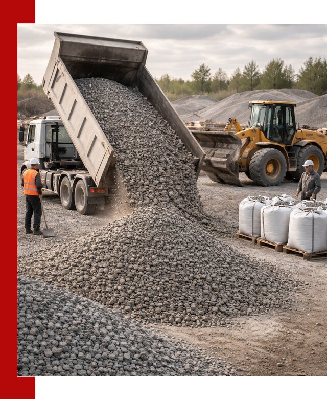 Бетонный щебень фракция 5–20 с доставкой в Смоленске