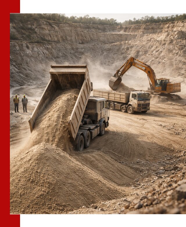 Карьерный песок навалом с доставкой в Смоленске