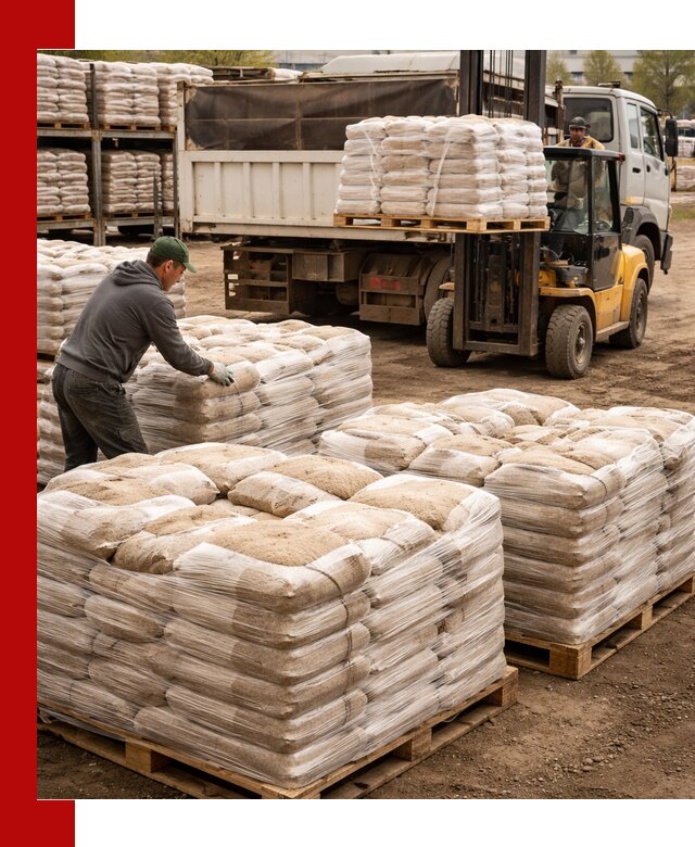 Карьерный песок в мешках с доставкой в Смоленске