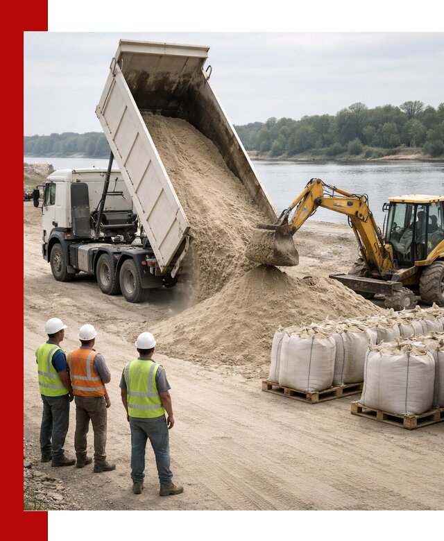 Доставка речного песка в Смоленске самосвалами и погрузкой