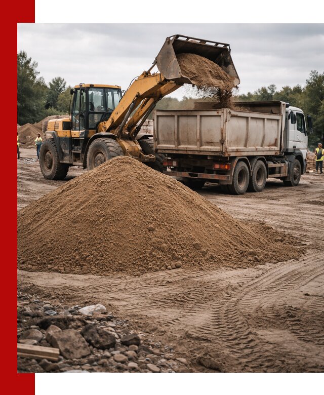 Доставка речного песка навалом в Смоленске быстро и выгодно