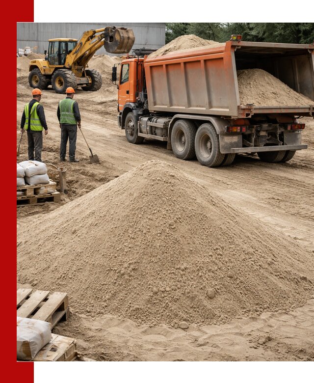 Доставка и продажа мытого речного песка в Смоленске