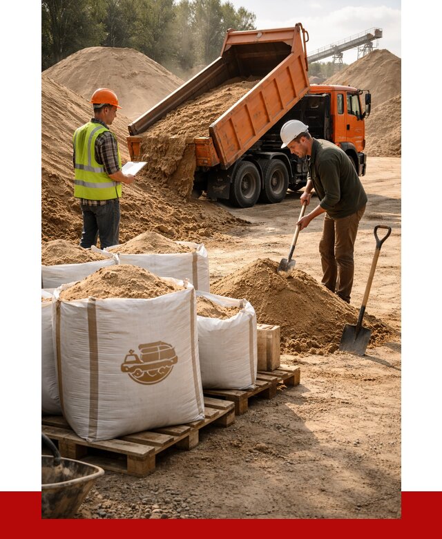 Строительный песок в Смоленске от 2256 р. с доставкой, ПРОНЕРУДСмл