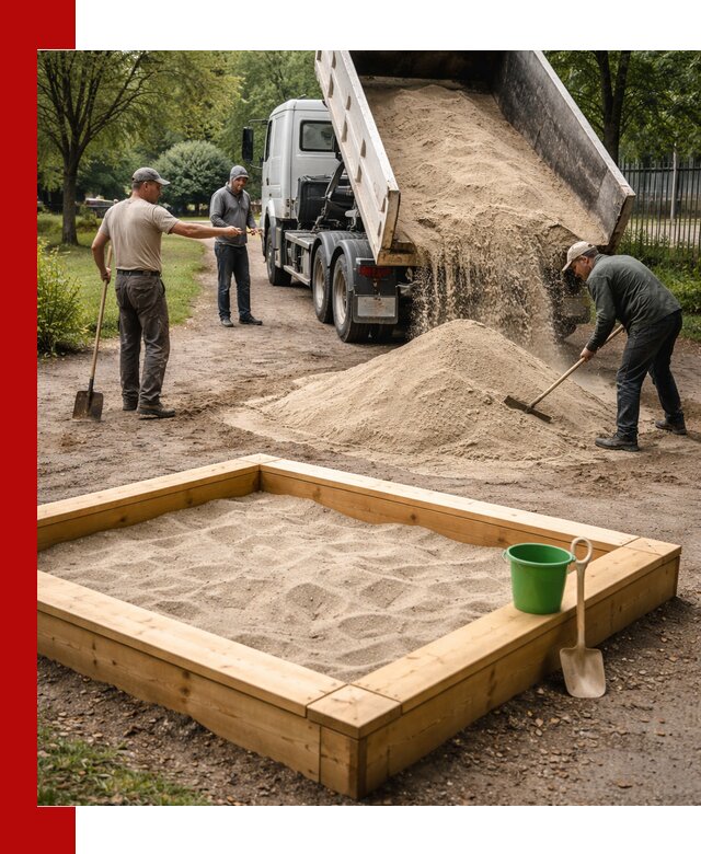 Песок для песочницы с доставкой в Смоленске недорого и чистый