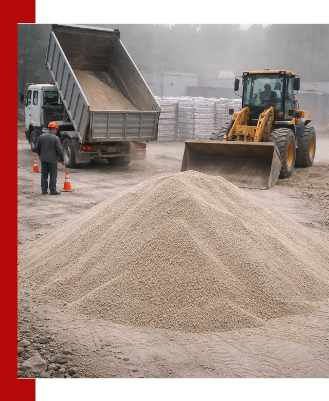 Кварцевый песок фракция 0–8 для стройработ в Смоленске