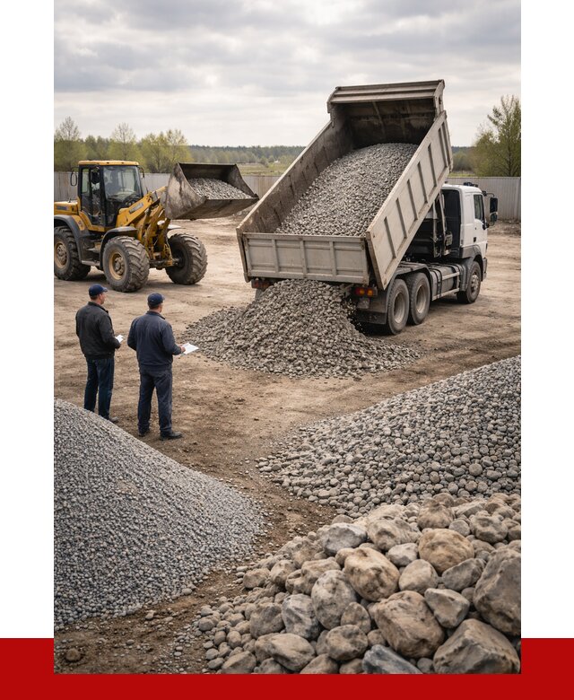 Гравий и камень с доставкой в Смоленске от 4307 р. - ПРОНЕРУДСмл