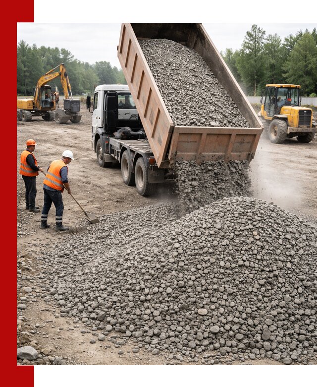 Доставка гравия фракции 40-70 в Смоленске оптом и в розницу