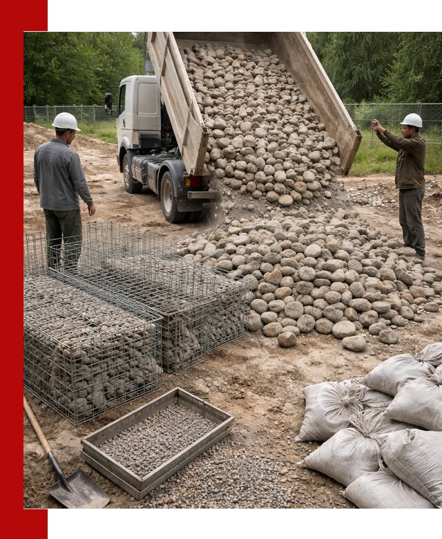 Камень для габионов фракция 70–151 в Смоленске