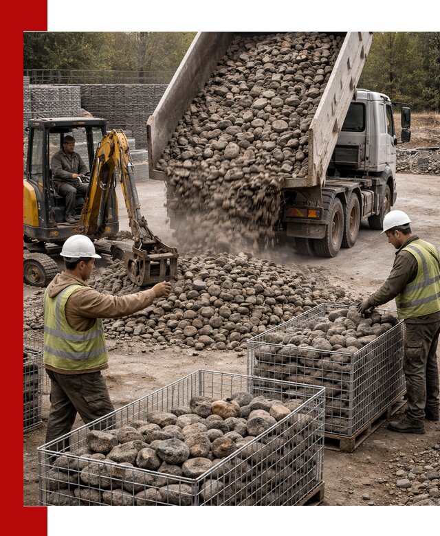 Камень для габионов фракция 100–201 в Смоленске