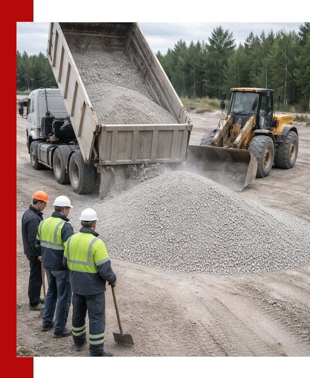 Известняковый отсев 0-5 доставка в Смоленске быстро и выгодно
