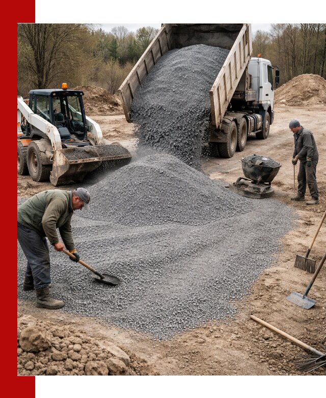 Отсев для подсыпки в Смоленске — доставка и подсыпка на участок