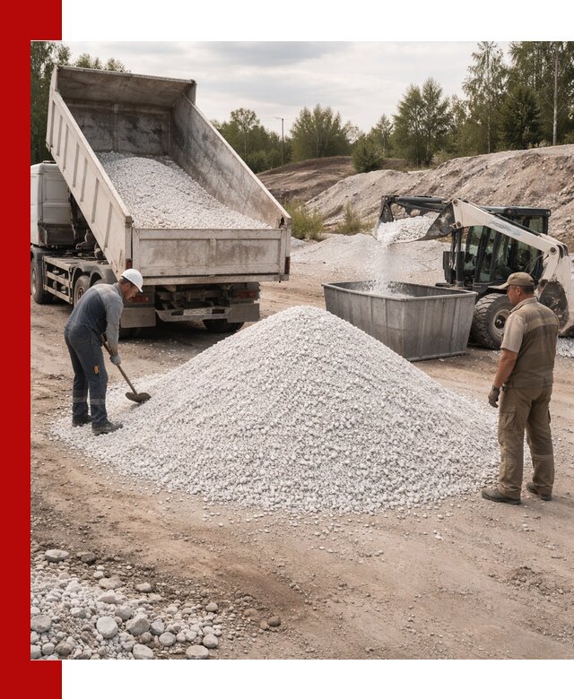 Доставка и продажа белой мраморной крошки в Смоленске