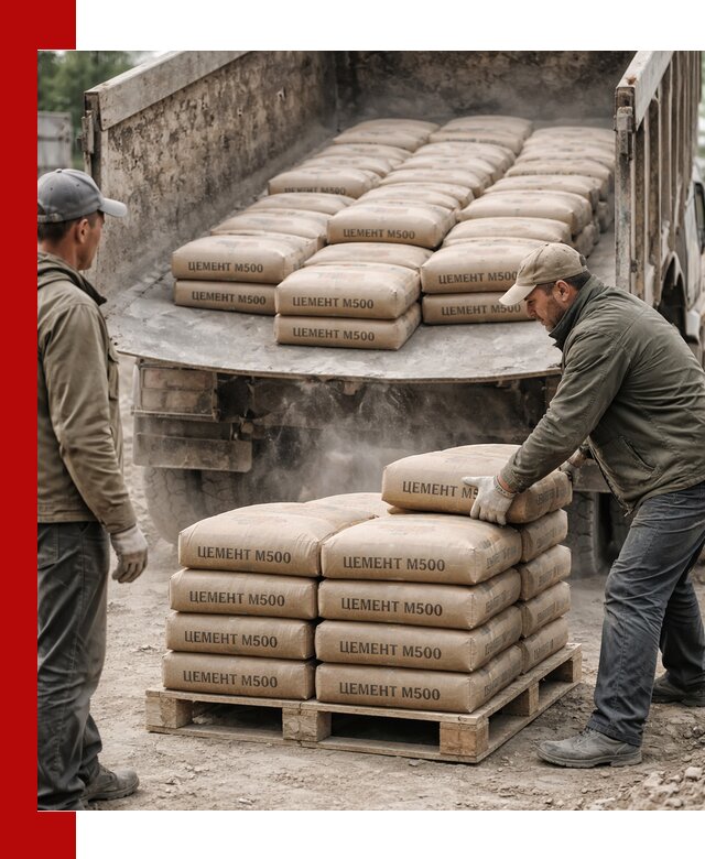 Цемент М500 с доставкой самосвалом в Смоленске