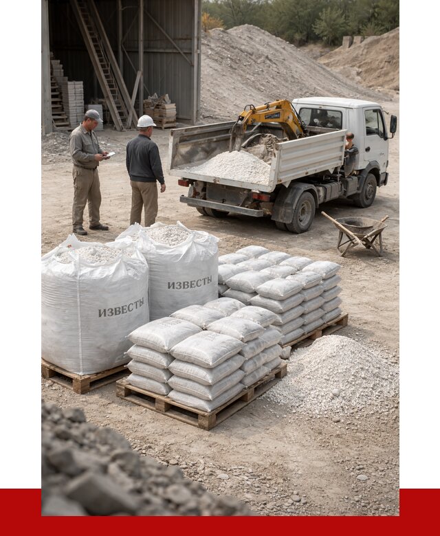 Известь строительная в Смоленске с доставкой от 4307 р. | ПРОНЕРУДСмл