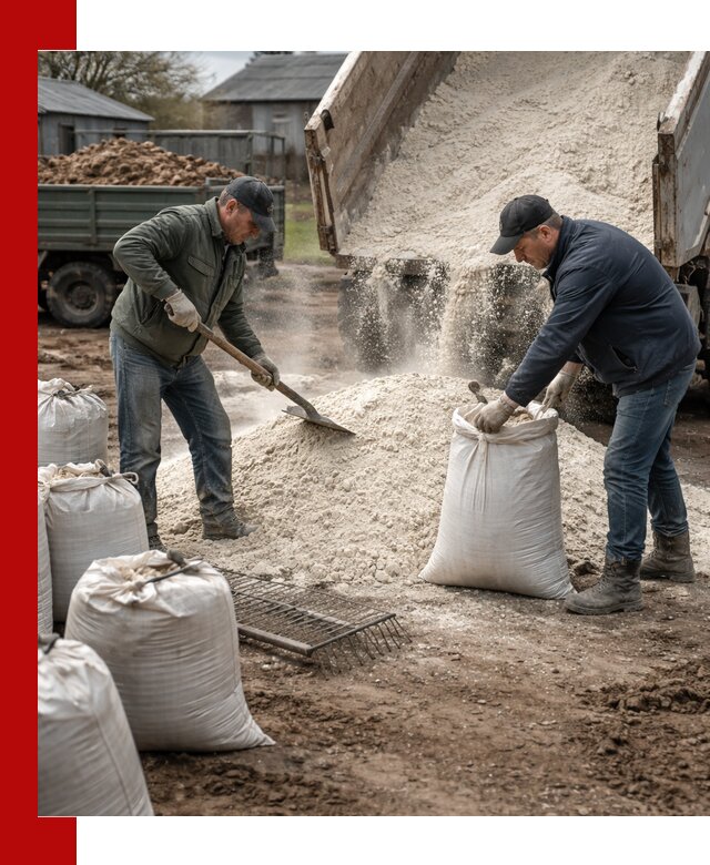 Доставка извести пушонки в Смоленске оптом и мелким оптом