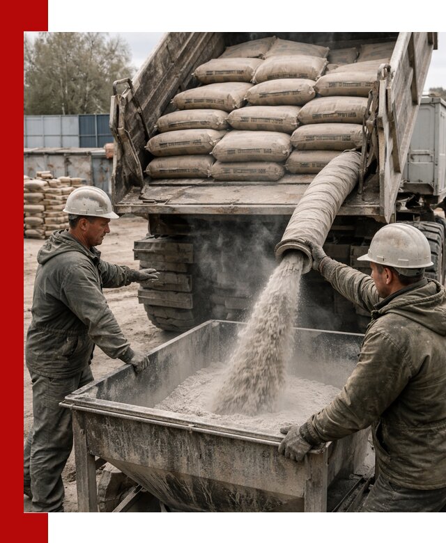 Доставка цемента М400 в Смоленске оптом и в розницу