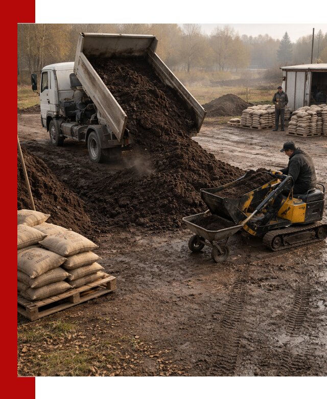 Кислый торф в доставке по выгодным ценам в Смоленске