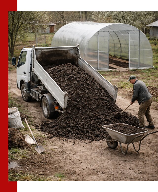 Чернозем для теплицы с доставкой в Смоленске