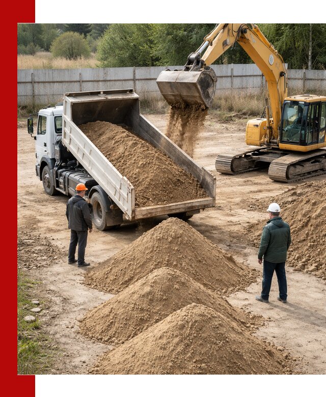 Доставка супеси вагонными и автопартиями в Смоленске