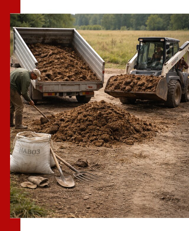 Доставка конского навоза в Смоленске с разгрузкой и доставкой на объект