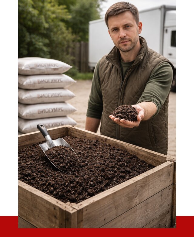 Купить биогумус в Смоленске с доставкой от 8717 р. за куб | ПРОНЕРУДСмл