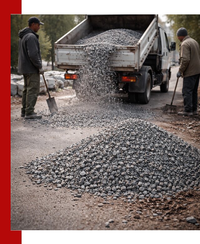 Гранитная крошка для посыпки дорог и тротуаров в Смоленске