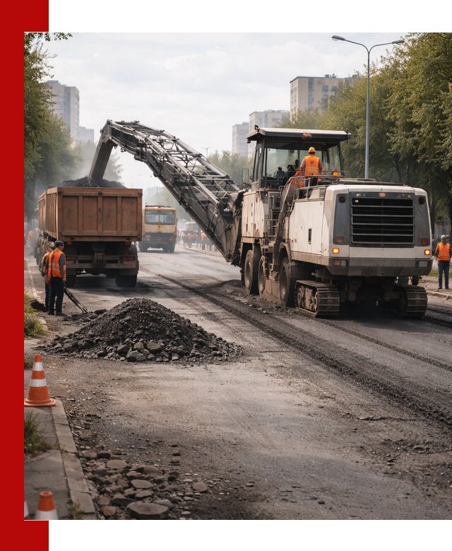 Фрезерованный асфальт в Смоленске — удаление и вывоз старого покрытия