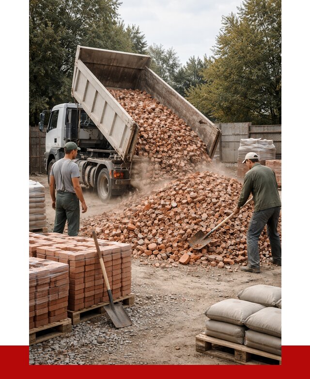 Бой кирпича в Смоленске с доставкой от 4307 руб/куб | ПРОНЕРУДСмл