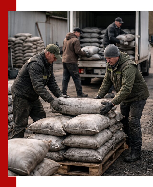 Доставка угля в мешках по выгодным ценам в Смоленске