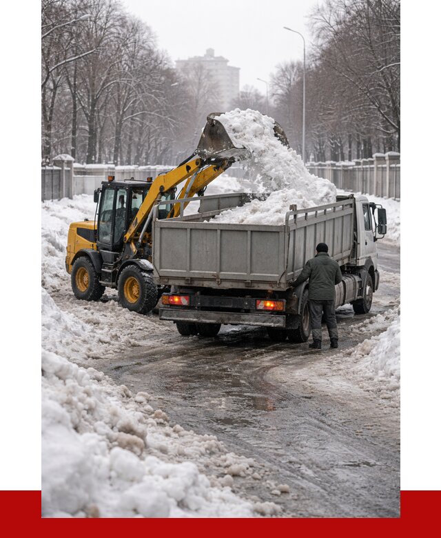 Вывоз снега с погрузкой в Смоленске от 3589 р. ПРОНЕРУДСмл