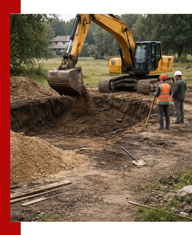 Рытье котлована под фундамент в Смоленске (быстро и недорого)