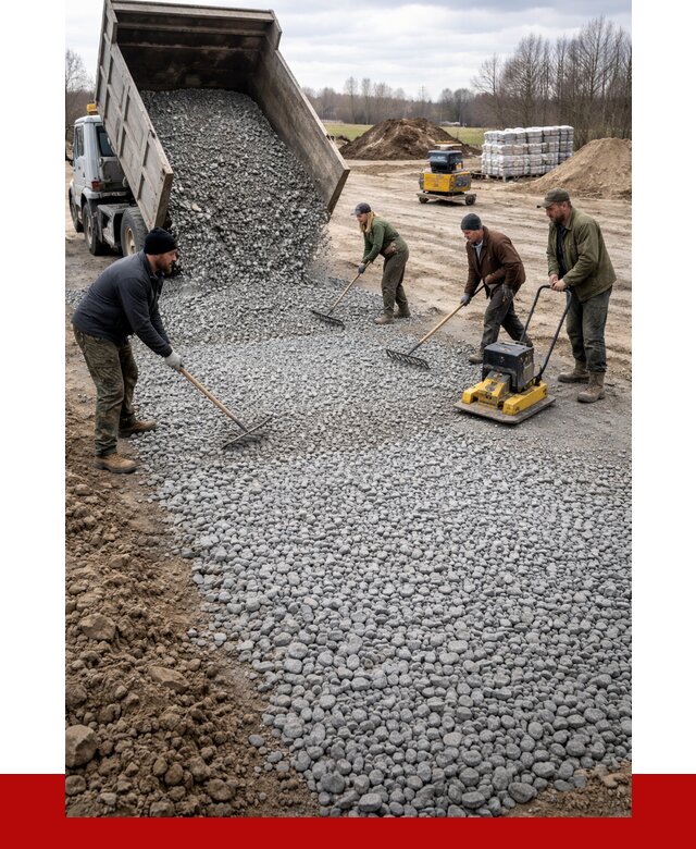 Устройство щебеночной подушки в Смоленске от 4615 р. ПРОНЕРУДСмл